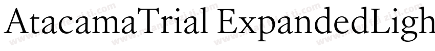 AtacamaTrial ExpandedLight字体转换